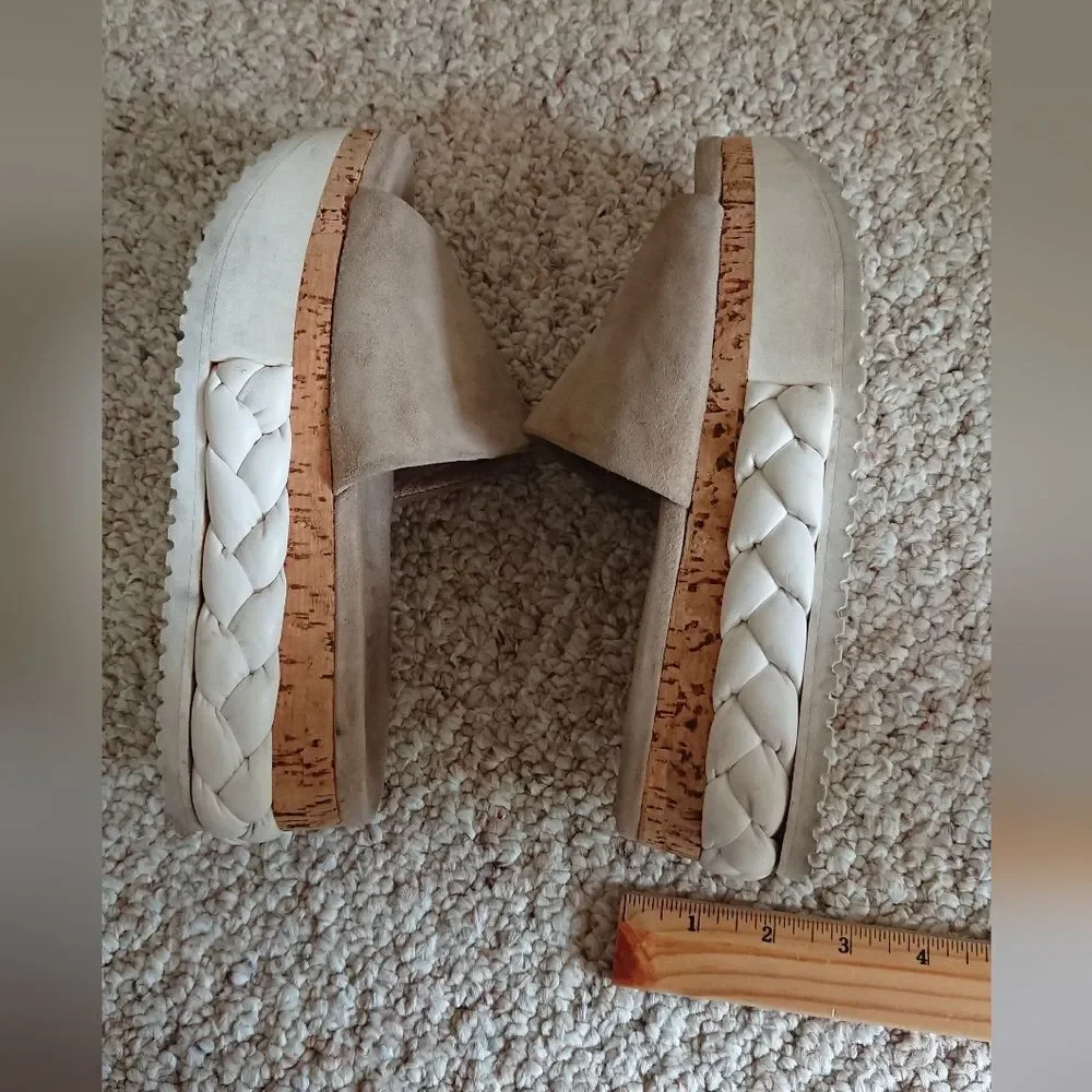 AGL calfskin suede VELOUR SLIDES size 36